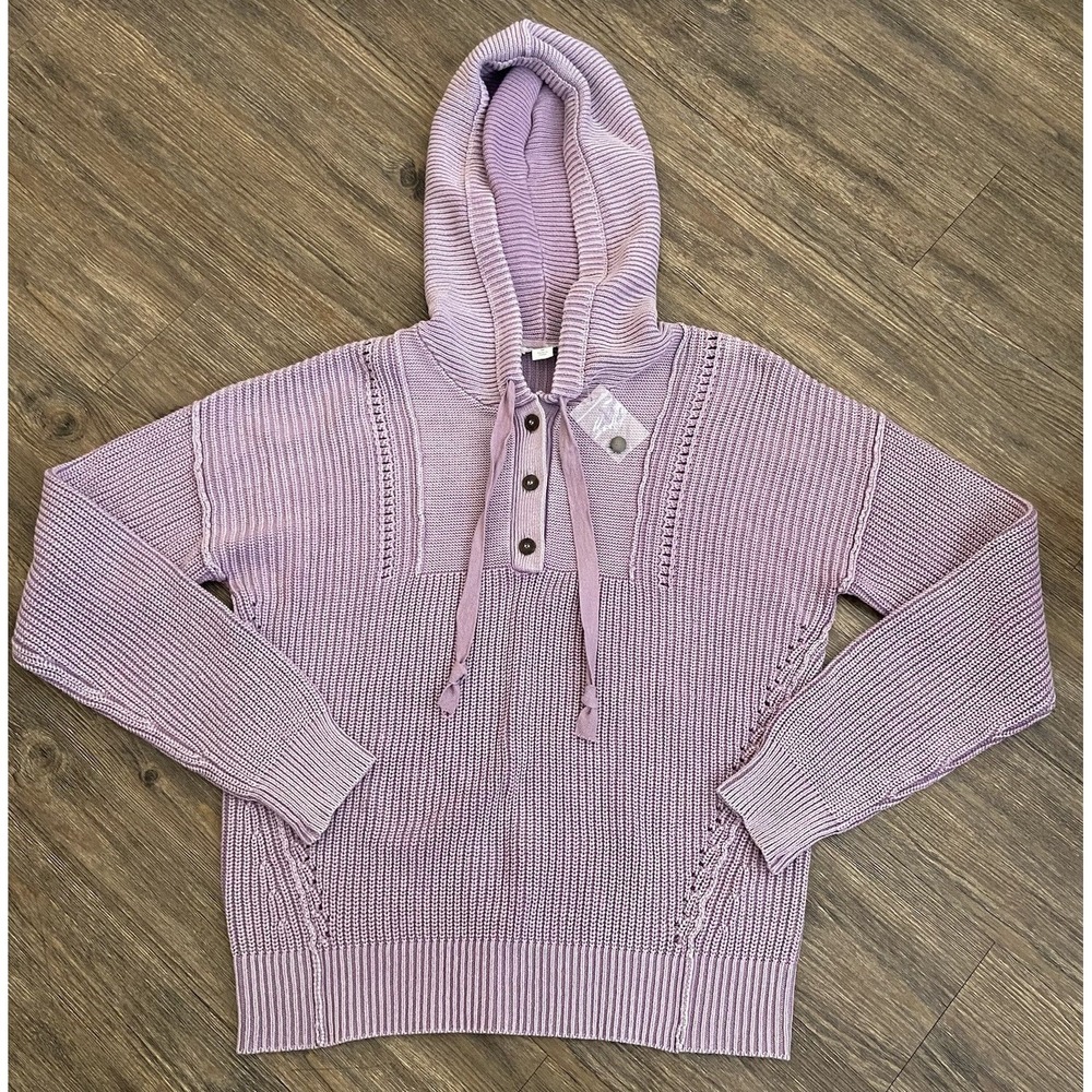 Sundance Oversized Loose Knit Hooded Sweater